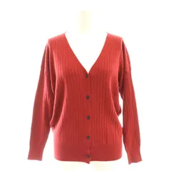 チャオパニック ティピー CIAOPANIC TYPY リブニットカーディガン Vネック F 赤 /CX ■OS ■GY139 ■AX
