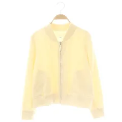 ジルスチュアート JILL STUART ブルゾン ノーカラージャケット ジップアップ M アイボリー /AT ■OS ■AXのサムネイル