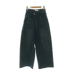 スナイデル SNIDEL 24AW デザインワイドデニム ジーンズ ジッパーフライ コットン 00 紺 /NR ■OS