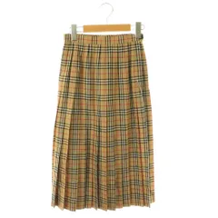 バーバリーズ Burberrys ノバチェック プリーツスカート ラップ 5 ベージュ マルチカラー /ES ■OS