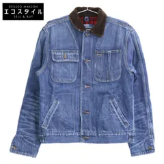 POLO RALPH LAUREN ポロ ラルフローレン 12798 裏地チェック コーデュロイカラー デニム ワークジャケット M
