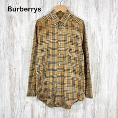 90s Burberrys 古着 ヴィンテージ バーバリー ホースロゴ刺繍 ノバチェック BD ボタンダウン 長袖 シャツ ベージュ