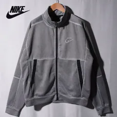 ナイキ NIKE トラックジャケット M 大きめ グレー ジャージ ウォッシュド加工 ヴィンテージ加工 90s風 刺繍ロゴ ラグラン スポーツウェア ストリート Y2K スポーツミックス 古着 A175
