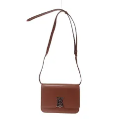 BURBERRY バーバリー TBロゴ レザーショルダーバッグ  ブラウン