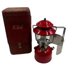 ■店頭引取限定 Coleman 200A 1976年2月製 赤 ランタン ケース付 リフレクター付のサムネイル