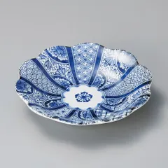 紺青花花型 ６.３深皿