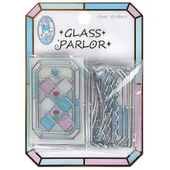 立体シール ステンドグラス風デコレーションステッカー 透明タイプ 手帳デコ デコレーション 文房具 コレクション DIY 自粘 防水 ギフト用 (BUV-06)