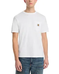 カーハート メンズ トップス Tシャツ ロゴ Carhartt Logo Pocket Tee White ホワイト