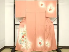 平和屋着物■訪問着　刺繍　牡丹花車文　暈し染め　正絹　逸品　DABC4870cd