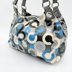 【良品】COACH y2k handbag nylon signature コーチ マディソン オプアート マギー ショルダーバッグ