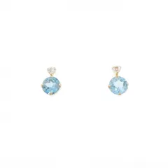 【新品】K18YG ブルートパーズ ピアス