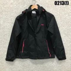 FILA フィラ ブラック レディース フード ウィンドブレーカー s