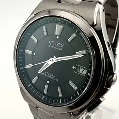 CITIZEN H110- T011331 シチズン ATTESA アテッサ　メンズ　ボーイズ　腕時計 稼働品 電波ソーラー 受信確認済み　保存箱あり【W334】
