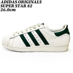 【クーポン】スニーカー シューズ  アディダス オリジナルス スーパースター８２ ホワイト グリーン 26.0cm ADIDAS ORIGINALS SUPER STAR82 正規品 GW6011 正規品 中古 古着 ブランド 匿名配送