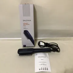 H927　SALONIA　サロニア　ストレート　ヒートブラシ　スリム　ネイビー　ヘアアイロン　SL-012NVS
