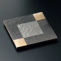 金銀彩四つ足正角皿（大）