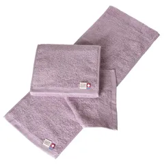 マフラータオル 2枚セット 認定 プレーン スポーツタオル 20×100cm 今治タオル ジム タオル コンパクト [oruta] 綿100％ 日本製（パープル2枚）
