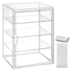 棚 ディスプレイケース ケースコレクションケース uvカット アクリル 積み重ね式 クリア マグネット式扉 フィギュアケース おもちゃ/かばん/シューズ/靴/書類/化粧品/小物の収納ケース・ボックス（36*23*27，1パック）