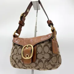 ✨美品✨ COACH ソーホー ショルダーバッグ ハンドバッグ シグネチャー レザー 肩掛け ブラウン ベージュ