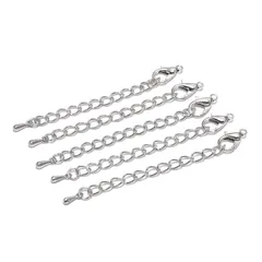 延長 チェーン 延長用金具 アジャスター ジュエリー用 ネックレスの長さを調整 20個セット 調整用 簡単装着 手芸材料 エンドパーツ DIY用 留め具 クラフト作り PLAYER】ネックレス (シルバー20個入りパック) 【BEAUTY
