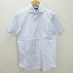 g■シップス/SHIPS 半袖シャツ/コットン【M】水色/men's/72【中古】■