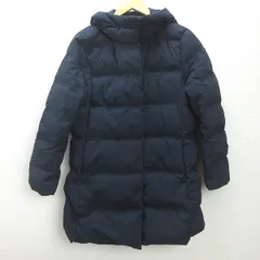 t■ユニクロ/UNIQLO シームレスダウンショートコート■紺【レディースXL】LADIES/3【中古】