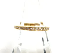クリスチャン・ディオール　Christian Dior　ラインストーン　リング　指輪　サイズL　サイズ13～14号　ゴールドカラー　送料無料