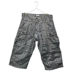 MILKBOY(ミルクボーイ) 90's Major Checkered Hip Pocket Anarchy Shorts 90年代 メジャー 格子柄 ヒップポケット アナーキー ハーフパンツ 0P0048 FREE(L程度)  グレー×ホワイト アーカイブ