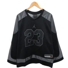 ナイキ NIKE JORDAN BRAND BRK CLGTE HOCKEY JSY L/S ロンT Tシャツ カットソー 長袖 ラグラン S 黒 ブラック グレー HV0109-010