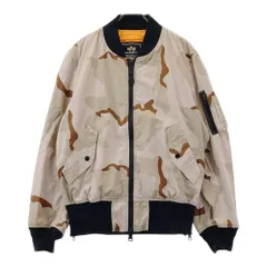 ALPHA INDUSTRIES アルファ インダストリーズ 3A382 ジップジャケット フライトジャケット 迷彩柄 カーキ系 MEDIUM [240101580666] メンズ