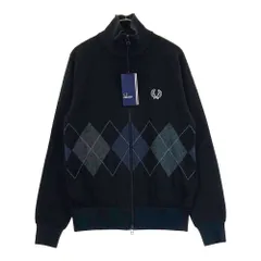 FRED PERRY フレッドペリー F2464 ニットジャケット アーガイル柄 ブラック系 XS [240101582141] メンズ
