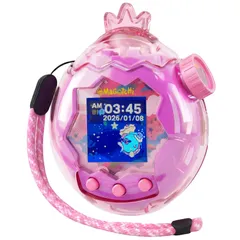【特価商品】実機検証済 保護ケース ハードケース クリア 耐衝撃 Paradise Tamagotchi PC素材 For ストラップ付き CASE 保護フィルム3枚付き 携帯ゲーム機 王冠のデコキャップ 透明ケース 保護カバー カバー たまごっちパラダイス
