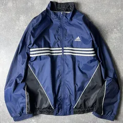 90s adidas ライナー付き フルジップ ナイロン ジャケット L / 90年代 オールド アディダス パフォーマンス ロゴ 3ストライプ