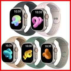 5本セットApple Watch バンドコンパチブル アップルウォッチ バンド、シリコン製スポーツバンド38mm 40mm 41mm 42mm 44mm 45mm 49mm、Apple Watch Ultra Series 8/7/6/5/4/3/2/1/SE