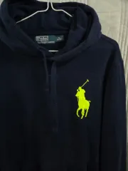 POLO RALPH LAUREN ポロラルフローレン ネイビー フーディー Tシャツ 蛍光 ビックポニー