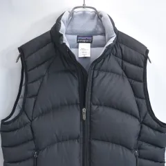 patagonia パタゴニア Ｆ7 ダウン・セーター・ベスト リップストップシェル  グースダウン フルジップ  ブラック ヴィンテージ ビンテージ USA アメリカ古着  レディースＭサイズ