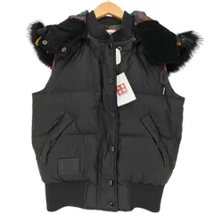 コーチ COACH 2way 裏地カモフラ ウールファー ダウンベスト レディース import：XS 