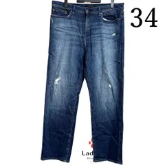 ユニクロ　ハイライズストレートアンクルジーンズ　34　ストレートジーンズ　ハイウエスト