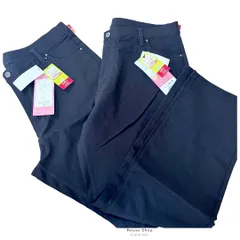 2枚セット　新品タグ付き　しまむら　CLOSSHI　ラクッとキレイ　美スタイルパンツ　裏起毛パンツ　ストレート　股上深め　黒　ブラック　4L