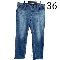 ユニクロ　スリムストレートジーンズ　ウォッシュデニム　36