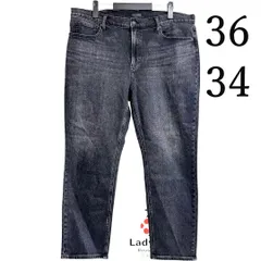 ユニクロ　レディース　スリムストレートジーンズ　ブラックデニム　36　34