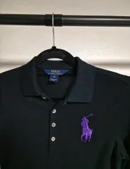 ポロ ラルフローレン キッズ 長袖 カラーTシャツ ブラック M