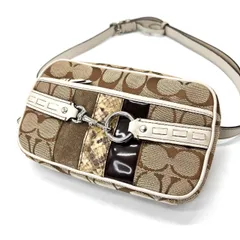 【良品】 coach y2k  signature canvas shoulderbag pochette brown ladies コーチ シグネチャー キャンバス ショルダーバッグ