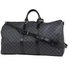 ルイ・ヴィトン Louis Vuitton キーポル バンドリエール55 旅行 ボストンバッグ ダミエグラフィット ノワール(ブラック) N41413 メンズ 【中古】