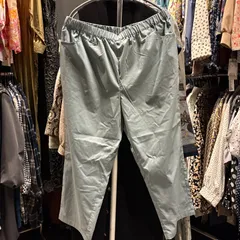 【東あずま店　併売品】　ニッセン　Nissen　Smile land　４L　パンツ　ボトム　ボトムス　pants　bottom　ミントグリーン　大きいサイズ　レディース　ladiesのサムネイル