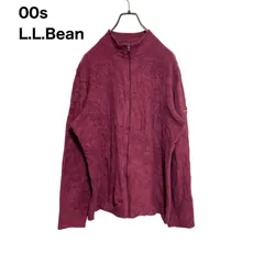 【無地】00s L.L.Bean エルエルビーン　フルジップフリース　薄手　えんじ　M相当