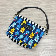 バッグポーチ バッグチャーム ミニポーチ うさぎ ストラップ付き ☆ ハンドメイド バッグ付け インポーチ