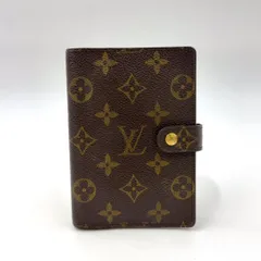 LOUIS VUITTON アジェンダPM モノグラム PVC ブラウン 手帳カバー ゴールド R20005