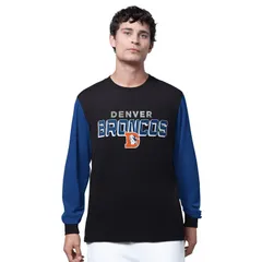 スターター メンズ トップス Tシャツ Menstarter BlackNavy Denver Broncos Thursday Night Gridiron Long Sleeve TShirt Den Black ブラック