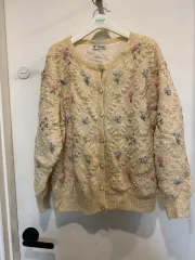 メイ ハンドメイド 刺繍 ビーズ カーディガン